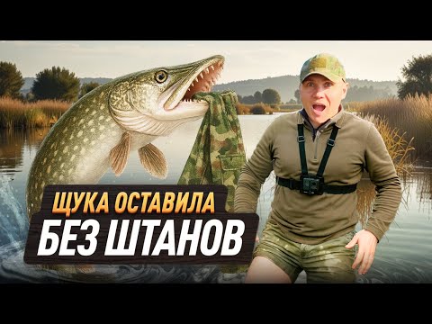 Видео: ЩУКА ОСТАВИЛА БЕЗ ШТАНОВ. Рыбалка на живца