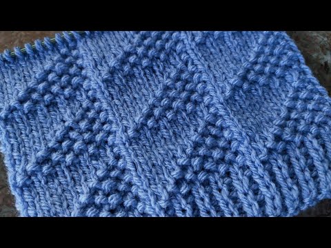 Видео: Несложный узор спицами из лицевых и изнаночных петель.