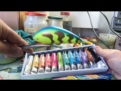 Видео: Бюджетные краски для воблеров