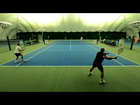 Видео: теннис пары || крепкая долбежка потных мужиков || 3.0 - 3.5 NTRP