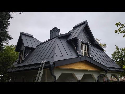 Видео: Интересная фальцевая кровля в Лесном городке.