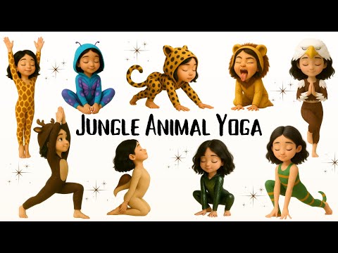 Видео: Йога «Приключение в джунглях» | 11 креативных поз для расслабления и укрепления l Осознанная трен...