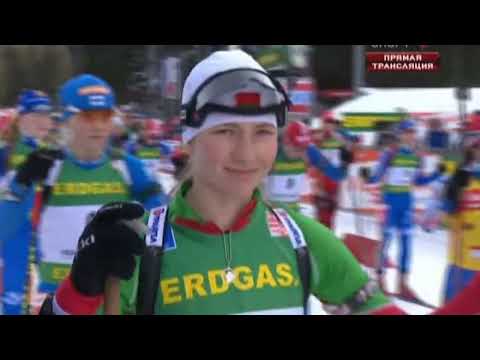 Видео: БИАТЛОН. КМ 2008-09. Рупольдинг (Германия). Женщины. Гонка преследования 10 км. (Спорт). 16.01.2009.