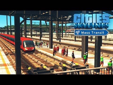 Видео: Cities Skylines Mass Transit - Центральный вокзал! #8