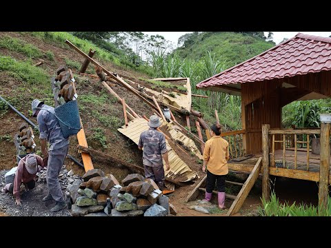 Видео: Восстановление дома после стихийного бедствия.Строительство из натурального камня и фермерская кухня