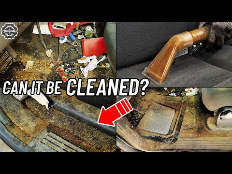 Видео: Глубокая очистка грузовика с фермы-катастрофы! Реставрация деталей интерьера автомобиля