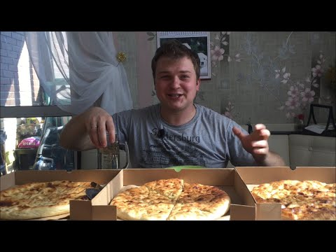 Видео: 3 осетинских пирога | 3 Ossetian pie | обжор обзор доставки makemos | realsound mukbang eating show