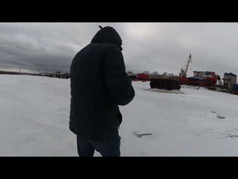 Видео: Прогулка по Архангельску. Корабли в Затоне. 100 штук. РЭБ Флота. Река Цигломенка. 31.03.2024