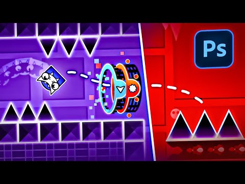 Видео: ДЕЛАЮ ПРЕВЬЮ, но за каждую СМЕРТЬ в GEOMETRY DASH убираю ОДИН ЦВЕТ | 2 часть, photoshop