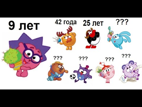 Видео: Лютые приколы. Сколько лет каждому смешарику в реальности?
