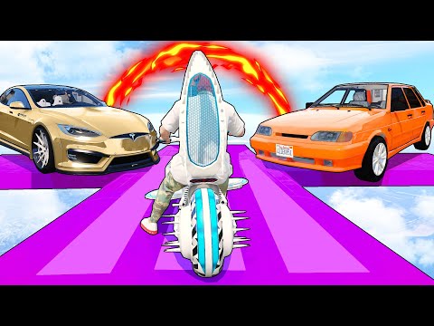 Видео: ХОРОШИЙ/ПЛОХОЙ ВЫБОР! ТЕСЛА ПРОТИВ ЖИГУЛИ! НИКТО НЕ ПРОЕДЕТ!! ГТА 5 ОНЛАЙН!