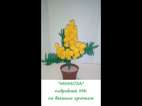 Видео: "МИМОЗА" подробный МК по вязанию крючком