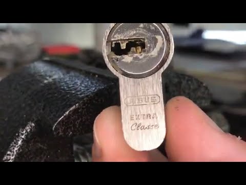Видео: Вскрытие цилиндра abus extra klasse