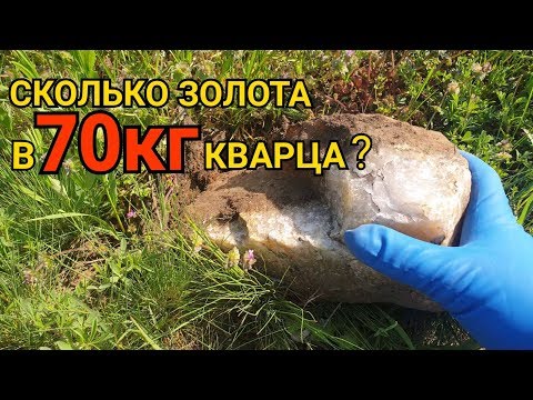Видео: СКОЛЬКО ЗОЛОТА В 70КГ КВАРЦА