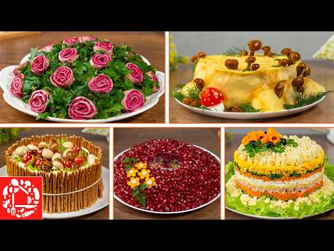 Видео: 5 Салатов на Новый год 2025! Самые красивые и вкусные салаты на Праздничный стол