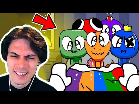 Видео: РАДУЖНЫЕ ДРУЗЬЯ В ДЕТСТВЕ! УКЛАДЫВАЕМ СПАТЬ! - FUNNIEST Rainbow Friends Roblox Animations - Реакция