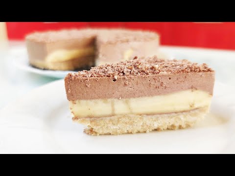 Видео: Шоколадный МУССОВЫЙ ТОРТ с бананами БЕЗ ВЫПЕЧКИ. Красивый десерт для любого праздничного стола!