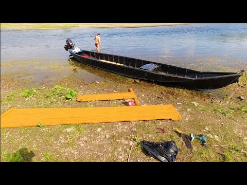 Видео: ЛОДКА ИЗ ПНД ПЛАСТИКА / ДОРАБОТКИ ПРОДОЛЖАЮТСЯ / ПОСТАВИЛ БЛОК ДЛЯ ЯКОРЯ. КРАШУ СЛАНИ. ЖИЗНЬ В СЕЛЕ