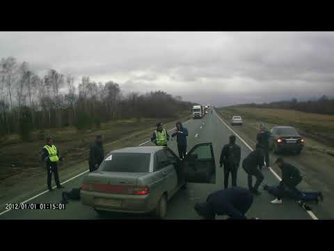 Видео: Задержание на трассе М-5 Ульяновская область 20.04.18