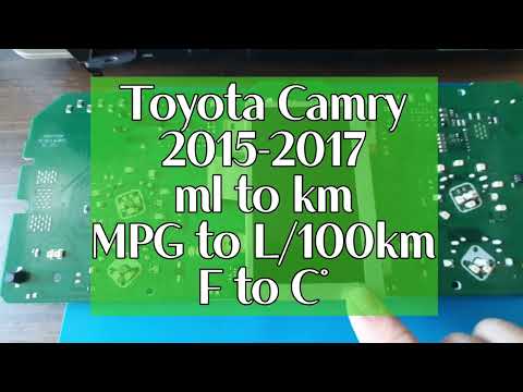 Видео: Toyota Camry 2015-2017 2,5 бензин. Ml to km, MPG to L/100km, F to C°. 💻https://autotechkeys.inf.ua