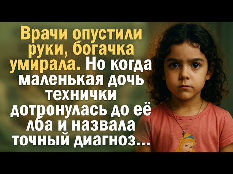Видео: Врачи опустили руки, богачка умирала. Но когда маленькая дочь технички дотронулась до её лба...