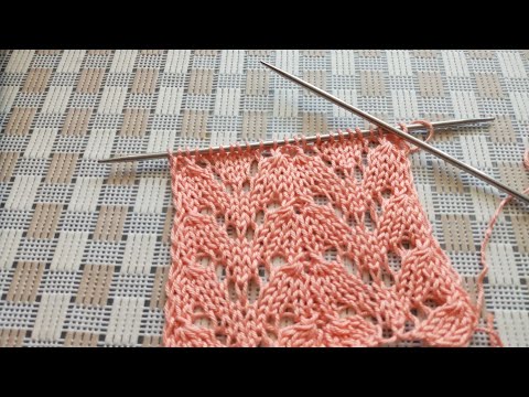 Видео: Мк. Лёгкий, но очень красивый ажурный узор спицами-Люпины.