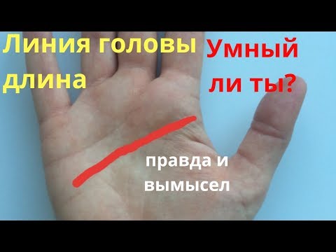 Видео: Линия головы: длина. Умный ли ты? Правда и вымысел//Хиромантия