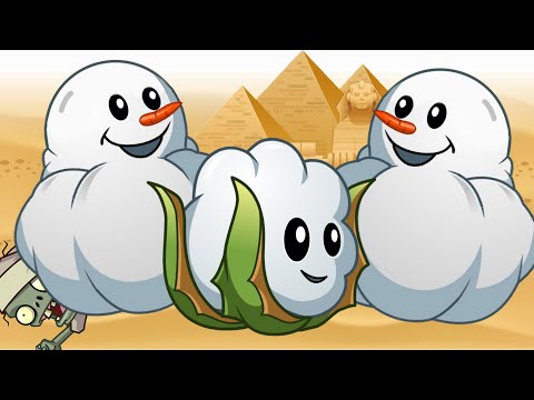 Видео: Снежный Хлопок и снеговики в Египте. РАСТЕНИЯ против ЗОМБИ 2 или PLANTS vs ZOMBIES 2. Серия 284