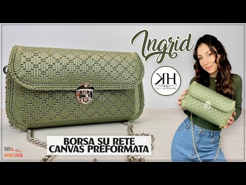 Видео: ГОТОВАЯ СЕТЧАТАЯ МЕШОЧКА ИЗ ХОЛЩОВОЙ ТКАНИ - "Ингрид" - Вязание крючком и шитье ✨