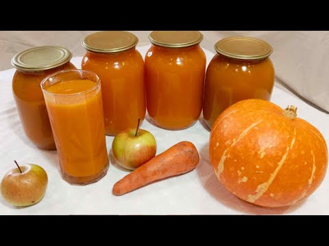 Видео: Как приготовить СОК из 🎃Тыквы, Моркови и 🍏Яблок на ❄️ЗИМУ❗БЕЗ соковыжималки❗ 🍏🎃 Домашний рецепт 🍅🥕