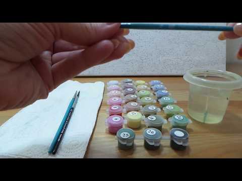 Видео: Рисуем картину по номерам из Алиэкспресс.  Painting by numbers. Первые шаги.