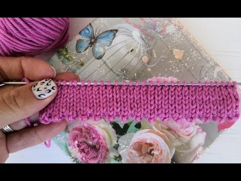 Видео: Оформляем зубчатый край изделия. Вязание спицами. Подробный мк.