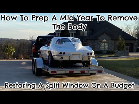 Видео: Подготовка Corvette 1963-1967 годов к демонтажу кузова. Замена ржавой рамы на 63-створчатом окне.