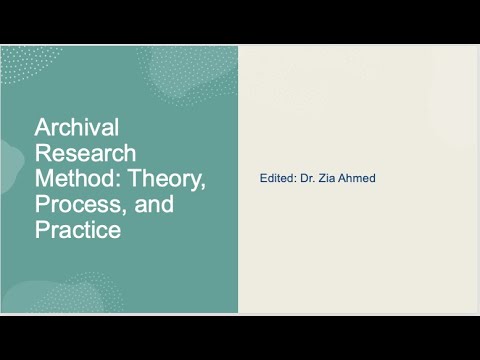 Видео: Введение в метод архивного исследования