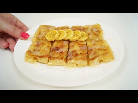 Видео: Тайские блинчики роти с бананом. Настоящие тайские блинчики с бананом | banana roti