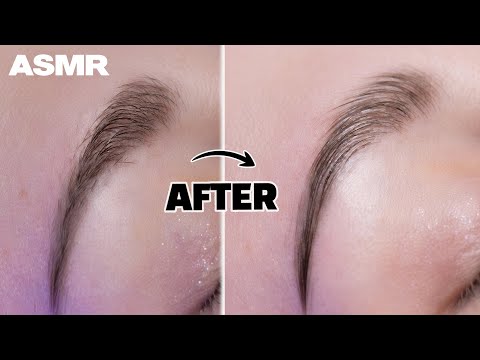 Видео: Беспорядочные брови превращаются ✨ Brow Lamination ASMR │ До & После, полное мурашек