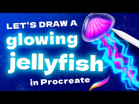 Видео: Как нарисовать светящуюся медузу в Procreate