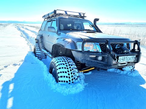 Видео: Испытание AVTOROS MX-PLUS в снегу на Nissan Patrol Y61