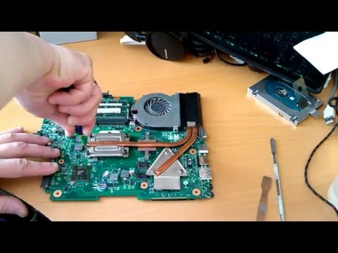 Видео: замена термопасты Toshiba Satellite L650D
