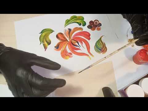 Видео: Короткий мастер-класс. Мазковая роспись акрилом