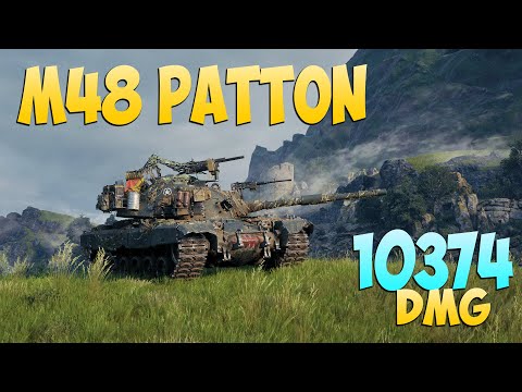 Видео: M48 Patton - 4 Фрагов 10.3K Урона - Не до конца! - Мир Танков