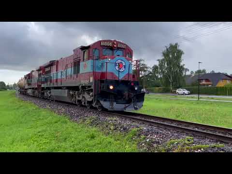 Видео: Ц36-7и 1505+1531 с цистернами в Тарту/ C36-7i 1505+1531 with tank cars in Tartu