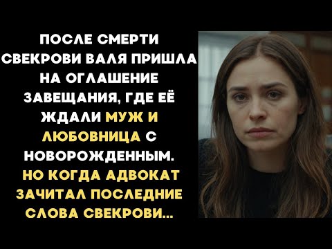 Видео: Валя пришла на оглашение завещания, где её ждали муж и любовница с новорожденным ребёнком...