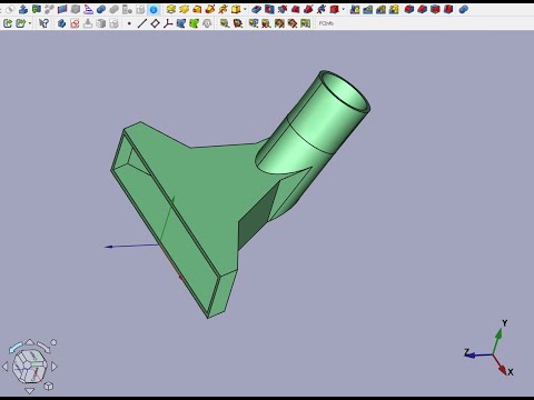 Видео: FreeCAD Часть 93. Пример создания модели. Насадка