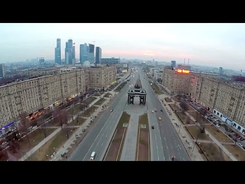 Видео: москва кутузовский проспект полёт на коптере вид сверху (2х скорость) / Moscow Kutuzov Avenue copter