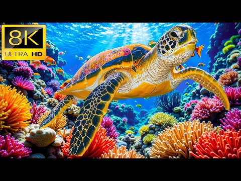 Видео: Подводный мир 8K ULTRA HD — исследуйте морскую жизнь и животных для глубокого расслабления и сна