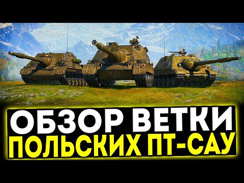 Видео: ✅ ОБЗОР ВЕТКИ ПОЛЬСКИХ ПТ-САУ В ИГРЕ МИР ТАНКОВ