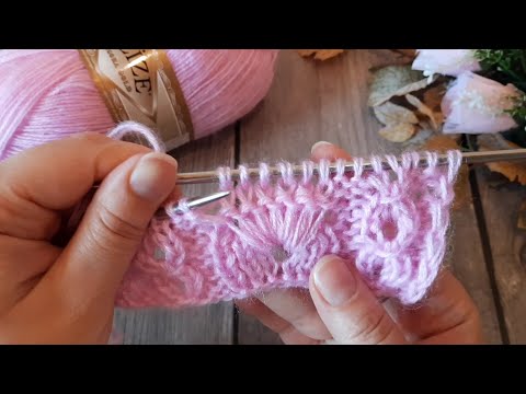 Видео: 👍КЛАССНО получилось🥰 УЗОР с вытянутыми петлями СПИЦАМИ.