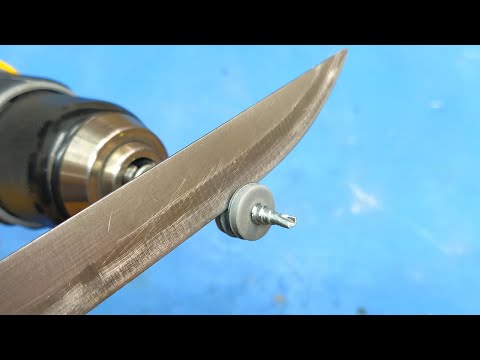 Видео: НОЖ как БРИТВА за две минуты! РЕЖЕТ ДАЖЕ САМОРЕЗ!Отличные идеи для заточки ножей !