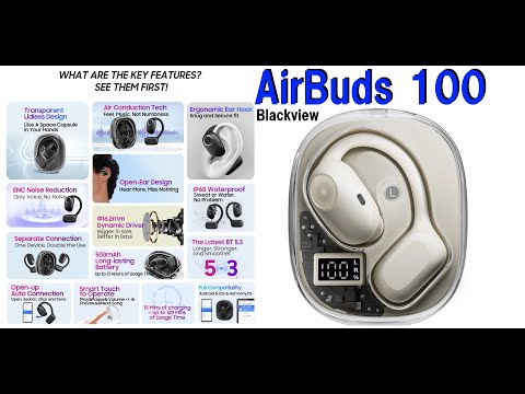 Видео: Распаковка Blackview AirBuds 100 топовых наушников с воздушной проводимостью